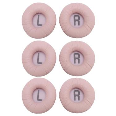 Imagem de Goshyda Substituição de Almofadas de Ouvido de 6 Pces para Fones de Ouvido Tune 600btnc 660nc 510bt T450bt T500bt, Almofadas de Ouvido de Couro de Proteína Macia (Rosa claro)