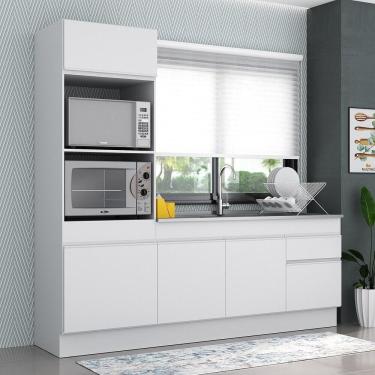 Imagem de Armário De Cozinha Compacta Com Rodapé Mp2113.891 Branco