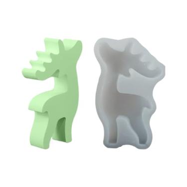 Imagem de Molde de silicone de veado – moldes de Natal para veados – molde de gesso para cupcake, fondant, artesanato, vela de sabonete, decoração de casamento, decoração de casamento, lembrancinhas de festa de