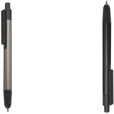 Imagem de Caneta Esferográfica em Metal, Ponta Touch, Escrita Azul, Corpo Cilíndrico, Ponta Fina, Grip Ergonômico, Multicolorido, 24 Unidades, para Colorir, a Partir de 3 Anos (Cinza e Preto)