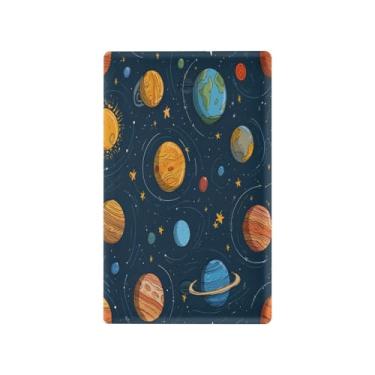 Imagem de Blueangle Placa de parede decoradora de capa em branco, tamanho padrão, desenho animado de 1 gangue, sistema solar, planetas, capa de interruptor para quarto de escritório em casa, 4,53 x 2,76