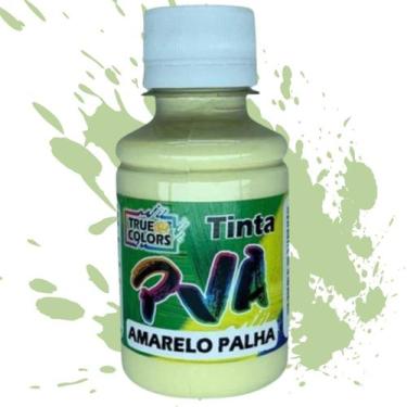 Imagem de Tinta Pva Fosca 100ml True Colors - Cores Frias, AMARELO PALHA - 7112