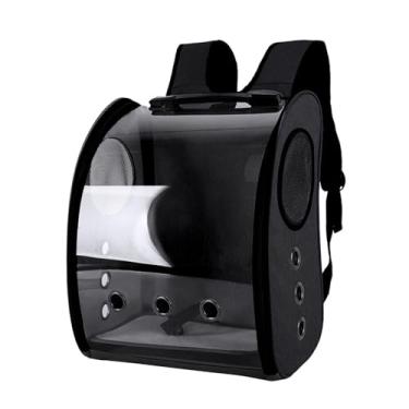 Imagem de Transporte de pássaro portátil e respirável mochila viagem confortável para pássaros com janela transparente adequada médios pequenos papagaios periquitos calopsitas Coneyville uso médico