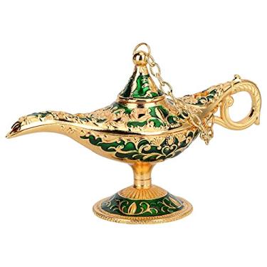 Imagem de Desejo Luz Artesanato Europeu Vintage Lâmpada de Chá Elegante Decoração de Escritório em Casa Ornamento de Presente Transparente Azul Ouro Vermelho Ouro Rosa Transparente Verde (Verde Transparente)