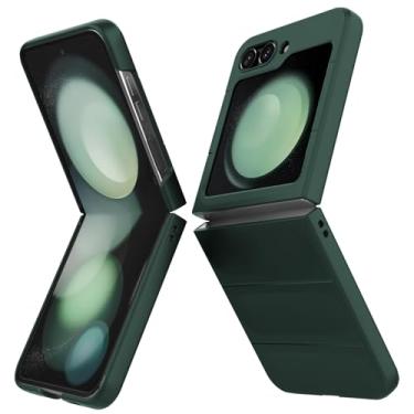 Imagem de BonYonka Capa para Samsung Galaxy Z Flip 5, capa protetora rígida de policarbonato fino, antiarranhões, à prova de choque, verde