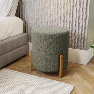 Imagem de Puff Ravi Kappesberg Linho Verde Malva