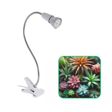 Imagem de Lâmpada Plantas 18W LED Grow Light Com Luz Solar  + Luminária de Mesa 