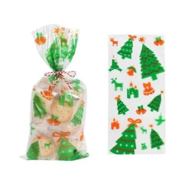 Imagem de Sacolas Transparentes De PVC Para Presentes De Natal 50pcs Design De P