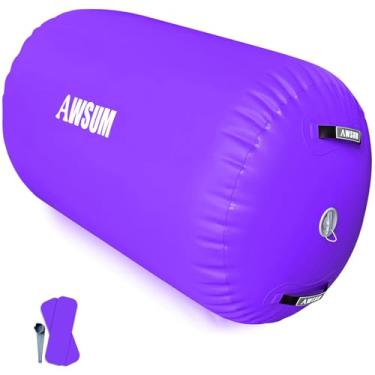 Imagem de AWSUM 1 peça de rolo de ar inflável de cilindro de ginástica para treino de mola traseira para octógono, equipamento de ginástica, sem bomba elétrica