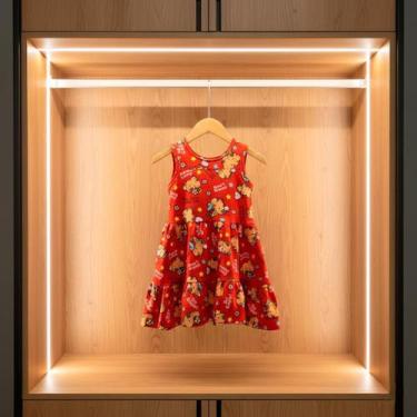 Imagem de Vestido Feminino Estampado Verão Modelo Regata Malha Confortável Estam