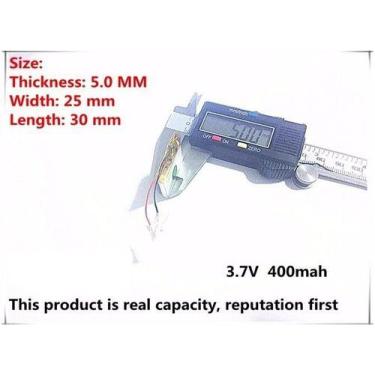 Imagem de Bateria Mp3 Fone Caneta Espia 400 Mah 2 Fios 3,7v 5x25x30 - bgb