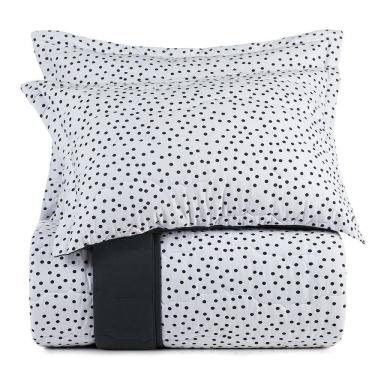 Imagem de Jogo De Colcha Casal 3 Pcs Altenburg Malha Fio Penteado Bits Branco