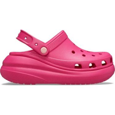 Imagem de Sandália crocs classic crush platform clog dragon fruit, 36, Dragon fr