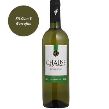 Imagem de Vinho Salton Chalise Branco Suave 750 Ml Kit Com 6 Garrafas