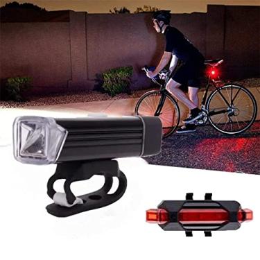 Imagem de It Blue Kit Farol Para Bike Com Led Sinalizador Ciclista Bicicleta Dianteira Traseira Led