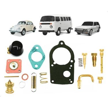 Imagem de Kit Reparo Carburador Simples Fusca Brasília Kombi 1600