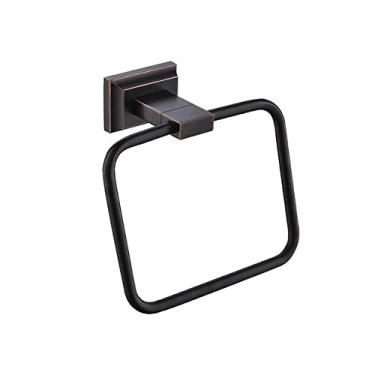 Imagem de Toalheiro de banheiro preto Suporte de toalha de montagem de parede Acessórios de banheiro Suporte de papel higiênico Suporte de escova Placa de sabão Conjunto de copos de vidro, anel de toalha