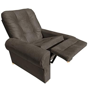 Imagem de Poltrona Reclinavel Sala Quarto Amamentação Astra Marrom