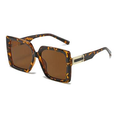 Imagem de Óculos de sol grandes quadrados femininos armação de metal vintage óculos de sol masculinos femininos tons retrô moda retro gradiente óculos de sol, 1, tamanho único