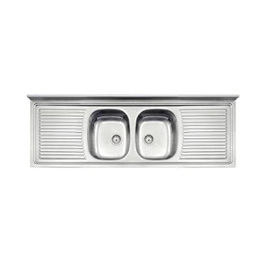 Imagem de Pia de Apoio Tramontina Ribon 2C 34 em Aço Inox 180 x 55 cm