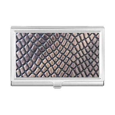 Imagem de Carteira de couro com design abstrato para cartões de visita