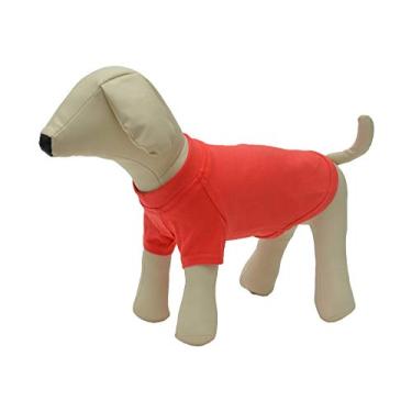 Imagem de Lovelonglong Roupas para animais de estimação fantasias para cães camiseta básica em branco camisetas para cães pequenos lagosta rosa M