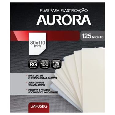 Imagem de Polaseal Plástico Para Plastificação Quente Formato RG 80x110mm 100 unidades Aurora LMP05RG