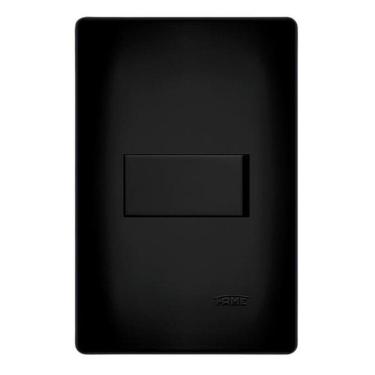 Imagem de Interruptor Parelelo 16A Fame Placa 4X2 Habitat Black Preto