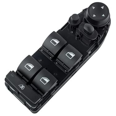 Imagem de BOXI Interruptor dianteiro esquerdo para janela elétrica do lado do motorista adequado para BMW X5 E70 Series 2007 2008 2009 2010 2011 2012 2013 / para BMW X6 E71 Series 2008-2014 | Substitui #