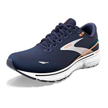 Imagem de Brooks Ghost 15, Sapatilhas de corrida para homem, Azul Peacoat Blue Orange Pop D439, 45 BR