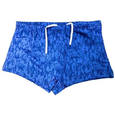 Imagem de Sunga Boxer Infantil Azul Natação Praia Piscina Proteção UV Traje Banho Nadar