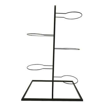 Imagem de Colaxi Rack de bola de 5 camadas, prateleira de armazenamento de basquete, metal vertical, expositor de bola para sala de estar, quarto, garagem, crianças, preto