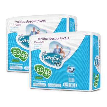 Imagem de Kit com 2 Pacotes Fralda Descartável Geriátrica Adulto Comfort Life Hiper EG
