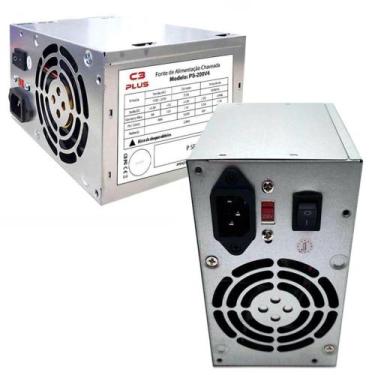 Imagem de Fonte Atx 200W Potência Real S/ Cabo S/Caixa C3PLUS PS-200V4 - C3Tech