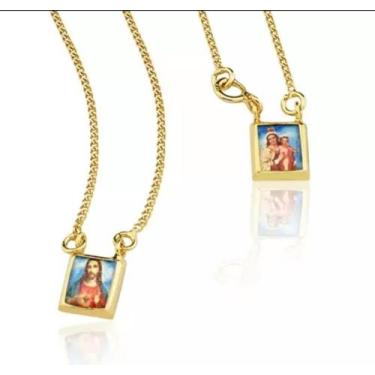 Imagem de Colares Colar Gargantilha Feminino/ Masculino Pingente Cruz Fé Vida Pé