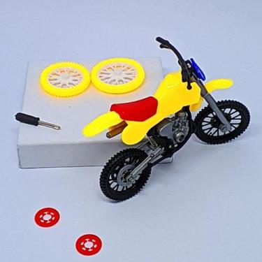 Imagem de Mini Moto de dedo Brinquedo Infantil Coleção Cross Motocross Montar mo
