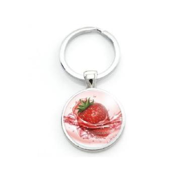 Imagem de Chaveiro Morango Splash Fruta Arte - RECANTOASTRALSITE