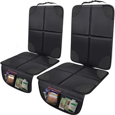 Imagem de EcoNour Protetor de assento de carro de tecido 600D para cadeirinha infantil | Capa antiderrapante à prova d'água com enchimento grosso para assentos infantis | Proteção definitiva de carro para