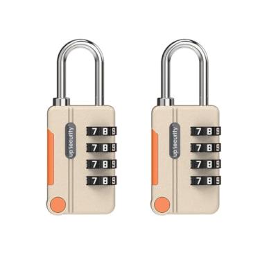 Imagem de TOKSHOP Cadeado com Segredo 4 Dígitos 30mm Segurança para Mochila Mala Armário (2, Dourado)