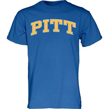 Imagem de Camiseta de manga curta masculina NCAA Pittsburgh Panthers azul 84, cor do time arqueado Pittsburgh Panthers Royal, XGG