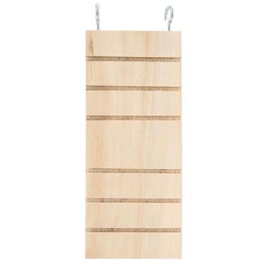 Imagem de Escada de madeira para animais de estimação Hamster Bird Stand Platform Toy Rest Board Poleiros Gaiola, madeira de qualidade premium, textura fina, sem odor, alívio de estresse,