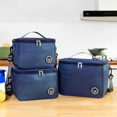 Imagem de Bolsa Térmica Lancheira com Alça de Ombro para Marmita - Trabalho Academia Escola e Passeios Premium