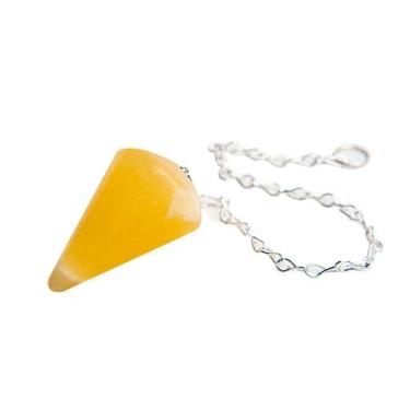 Imagem de Pêndulo Pedra Calcita Mel Natural Lapidação Facetado - CristaisdeCurve