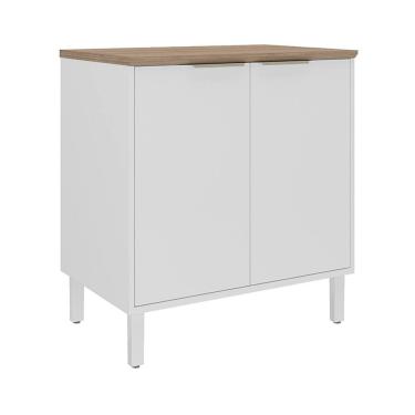 Imagem de Balcão Duplo Itatiaia Renova com 2 Portas, 1 Prateleira e 80cm de largura – Branco Neve