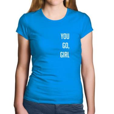 Imagem de Baby Look Algodão You go girl - Foca na Moda, Azul, G