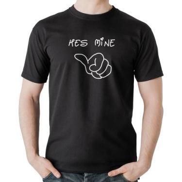 Imagem de Camiseta Algodão He's Mine - Foca na Moda, Preto, P