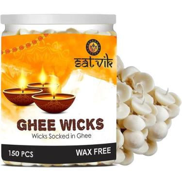 Imagem de Ghee Wicks Craftsman SATVIK 150 unidades com tempo de queima de 30 min