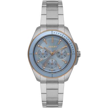 Imagem de Relógio ORIENT Eternal feminino prata azul FTSSM070 A1SX
