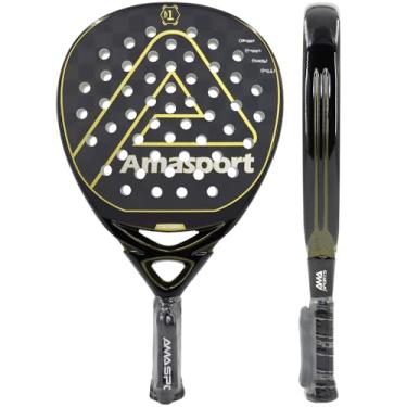 Imagem de AMA SPORT Padel Racket 18K Carbon Fiber Surface with EVA Memory Flex Foam Core Padel Tennis Racket Lightweight Paddle Tennis Racquets (18K Gold)