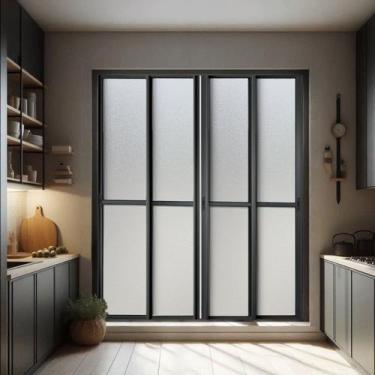 Imagem de Porta de Correr 4 Folhas Moveis 210 X 200 Elite com Fecho Automático V